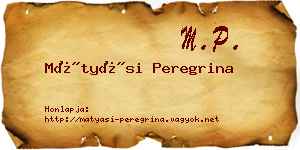 Mátyási Peregrina névjegykártya